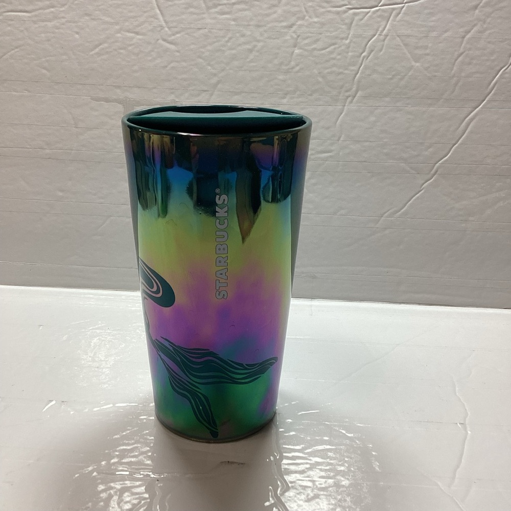 Starbucks iridescent green coffee tumbler